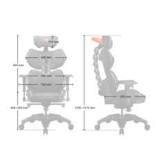 Cougar Silla Gaming Terminator ergonómica negra