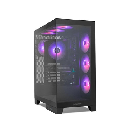 NOX Semitorre HUMMERGLOCK Negra | Caja ATX cristal