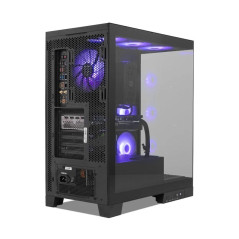 NOX Semitorre HUMMERGLOCK Negra | Caja ATX cristal