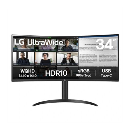 LG 34WR50QK-B 34" WQHD curvo 100Hz – Monitor profesional