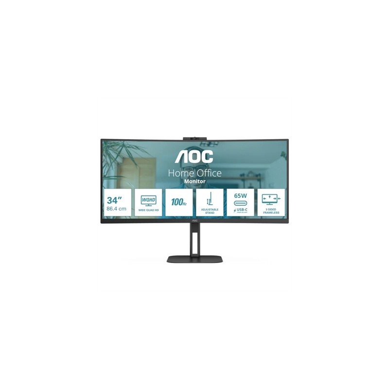 AOC CU34V5C Monitor 27" 2K HDMI USBc MM AA cur