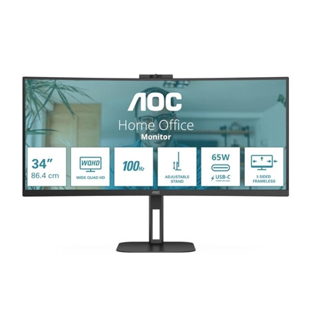 AOC CU34V5C 34" WQHD 100Hz USB-C Monitor ultrapanorámico